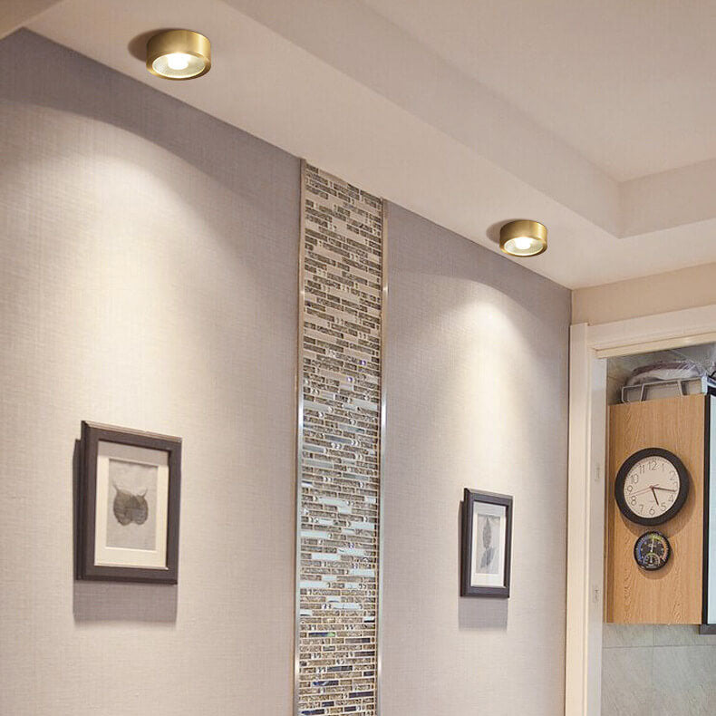 Copper ultra-thin LED flush ceiling light