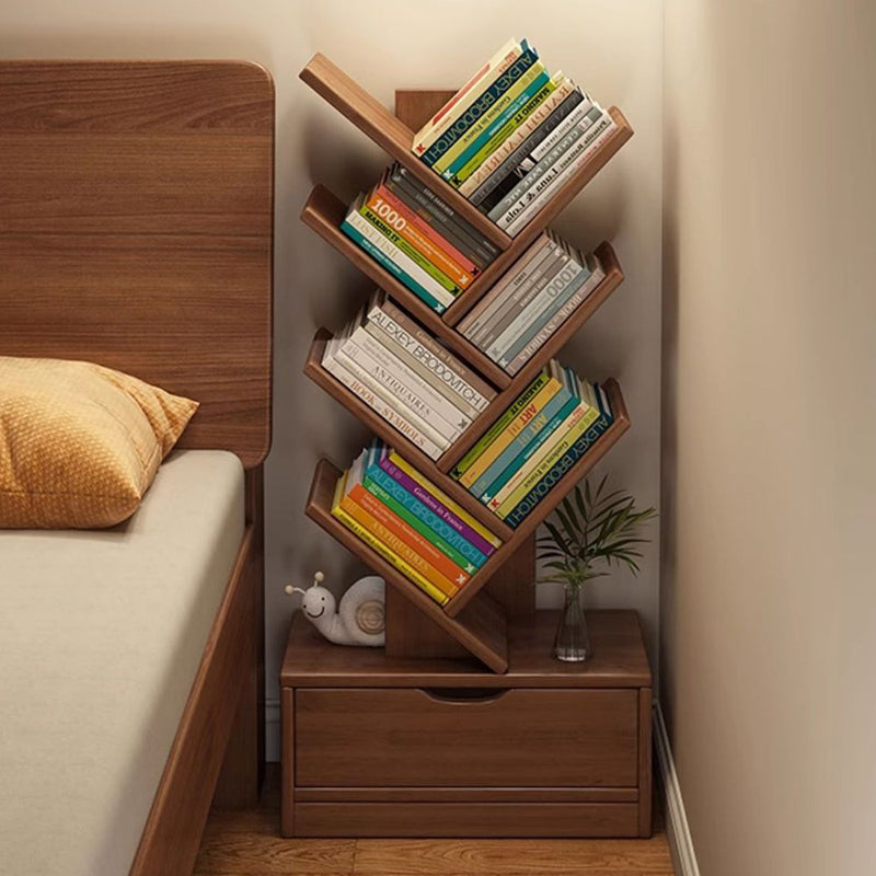 Bookshelf styled with decor