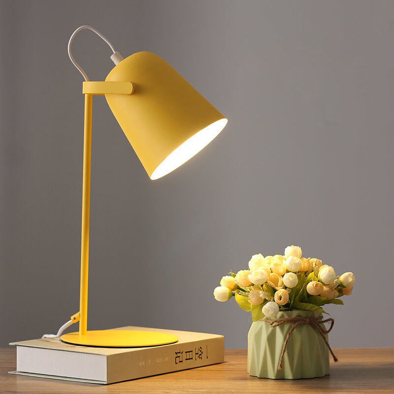 Macaron bucket table lamps in pastel colours