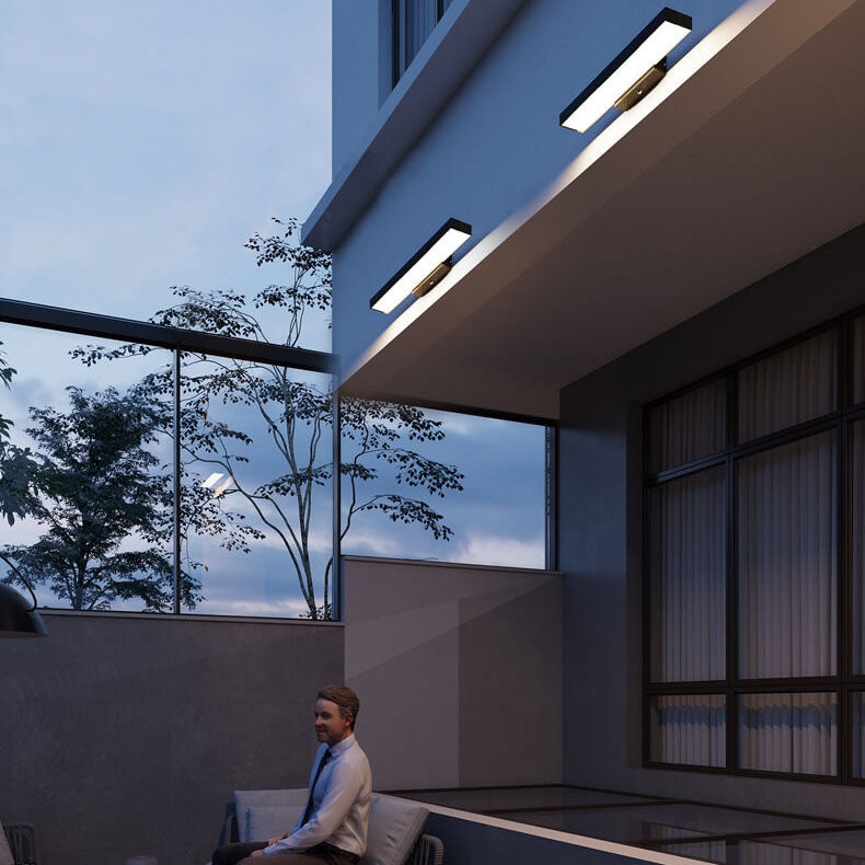 Flat LED outdoor wall light, 50 cm
