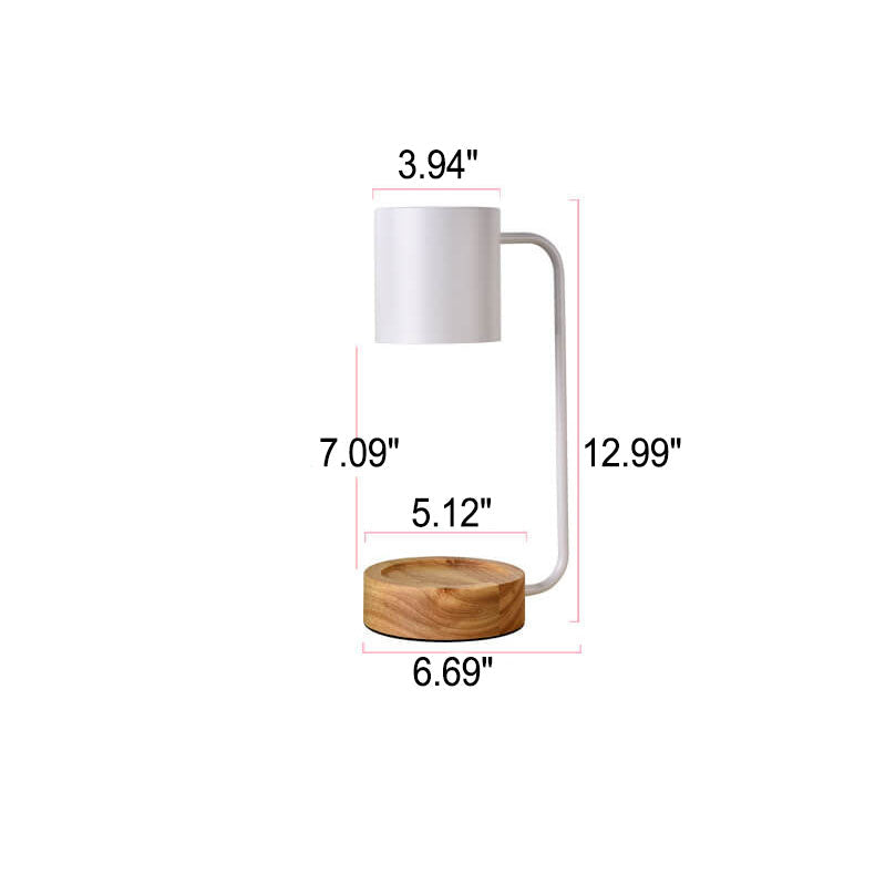 White candle warmer lamp with candle