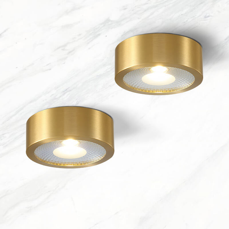Copper ultra-thin LED flush ceiling light, small