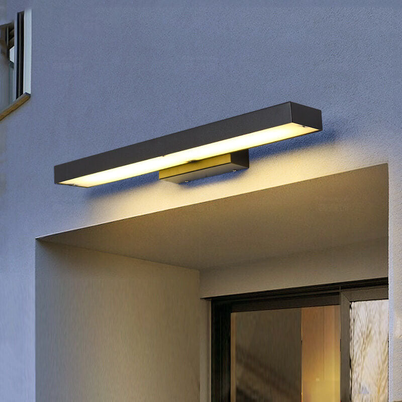 Flat LED outdoor wall light, 60 cm