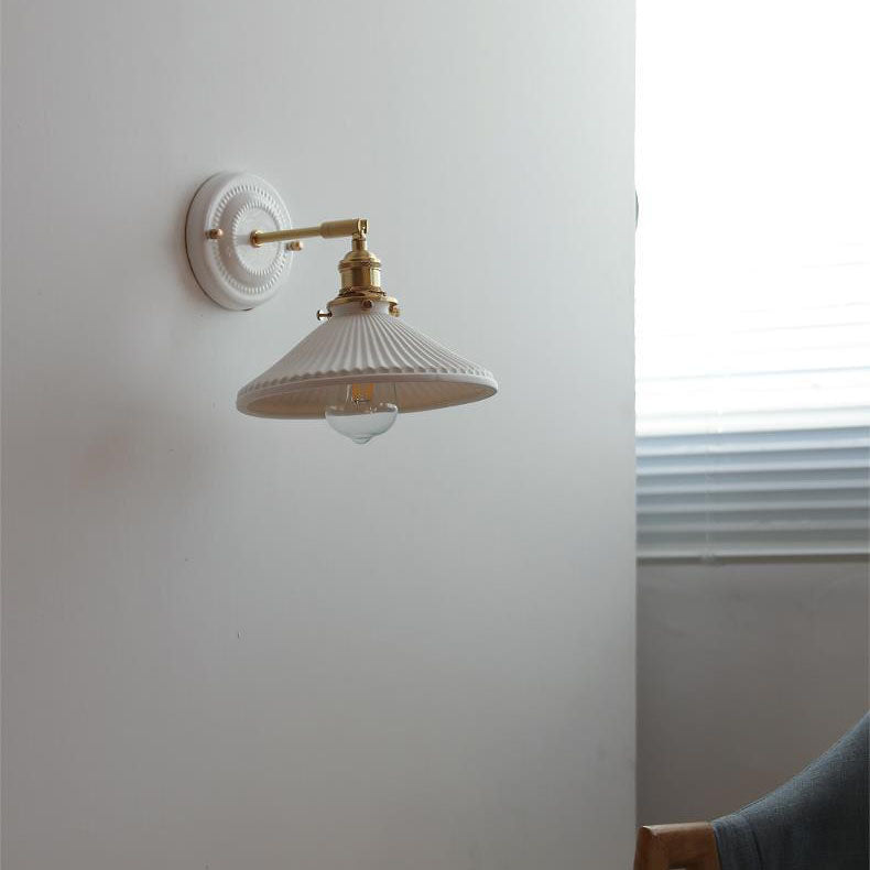 Ceramic wall light close-up
