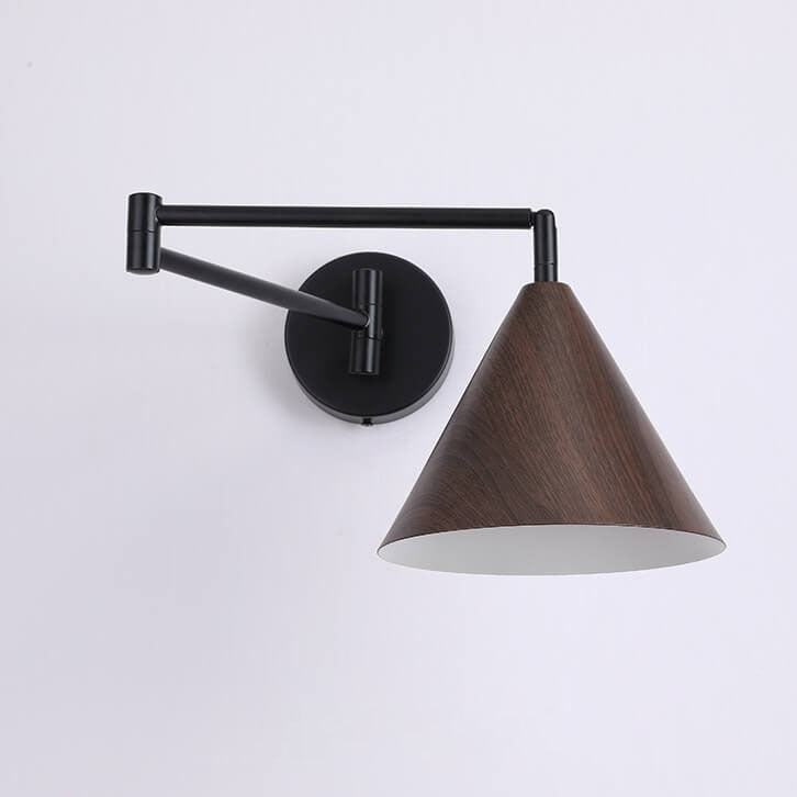 Cone swing arm wall light arm extended