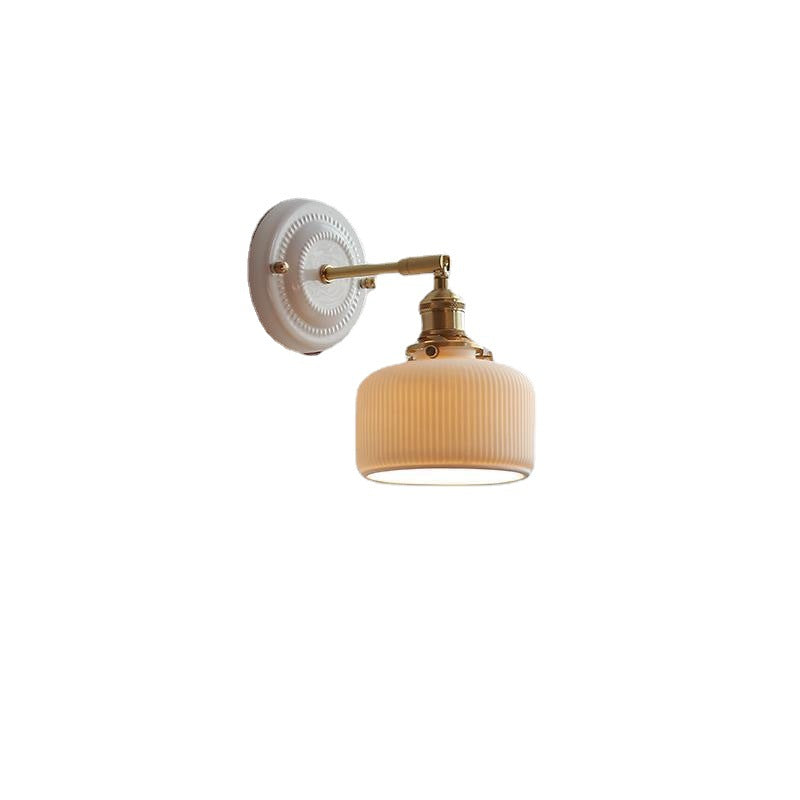 Ceramic wall light mounted on wall