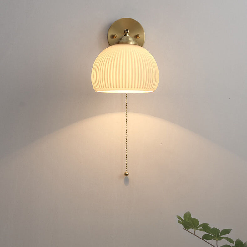 Striped glass wall light, design A