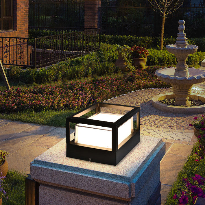 Square aluminium LED garden light without cover