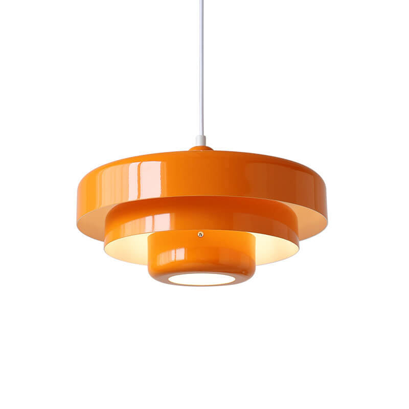 Layered pendant light detail