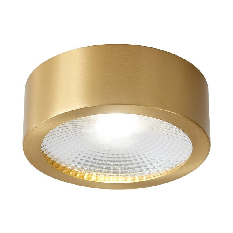 Copper flush light finish detail