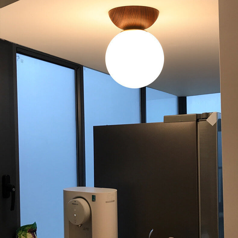 Glass orb light detail