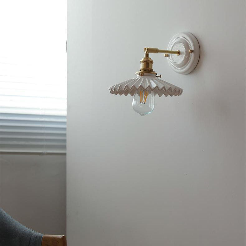 Ceramic wall light pair
