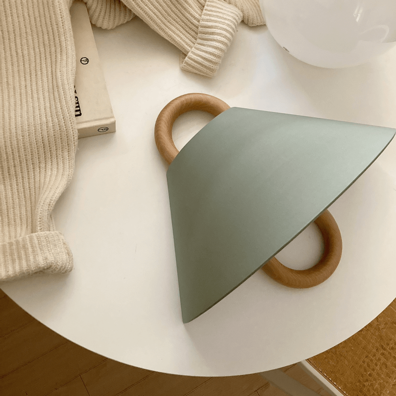 Green flat wall light, hard-wired