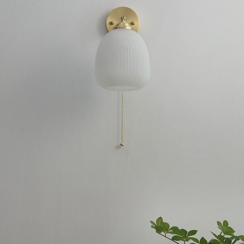 Brass arm and pull cord detail
