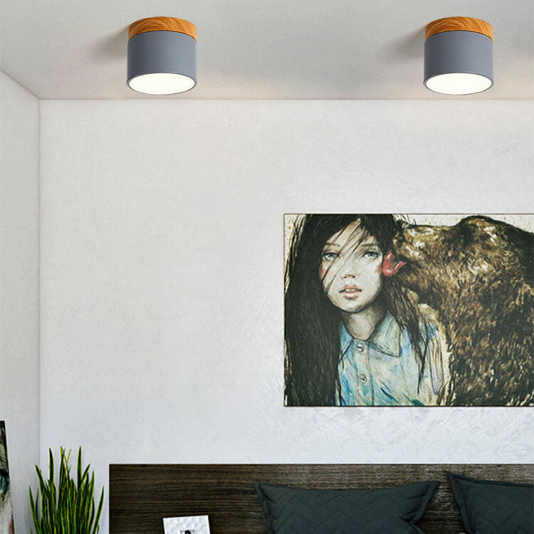 Macaroon LED flush ceiling light lifestyle view