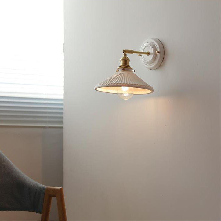 Ceramic wall light glazed finish