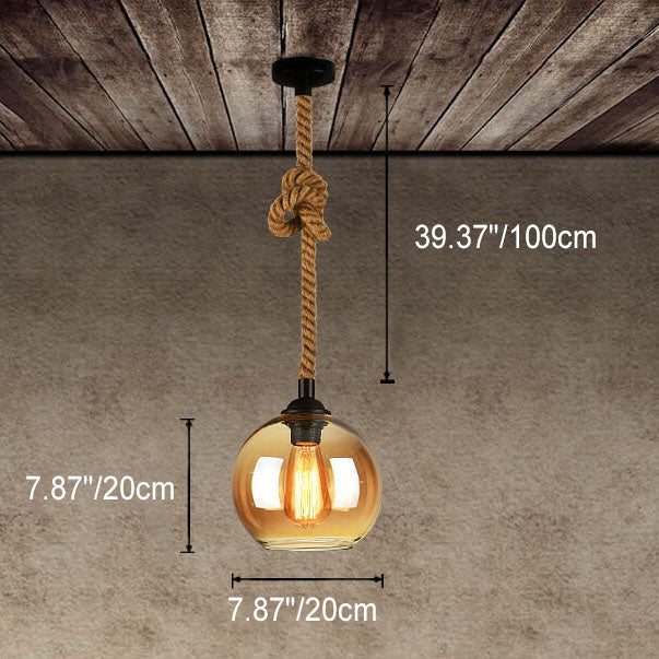 Rope pendant light lifestyle view