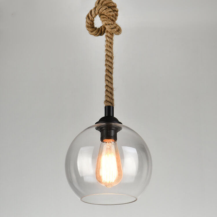 Clear glass globe pendant