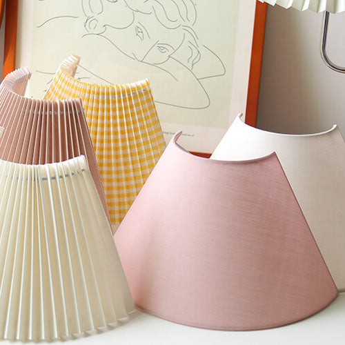 Half-moon wall light fabric detail