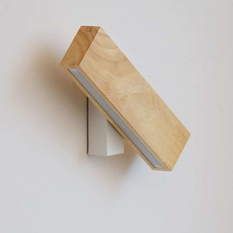Wood wall light detail