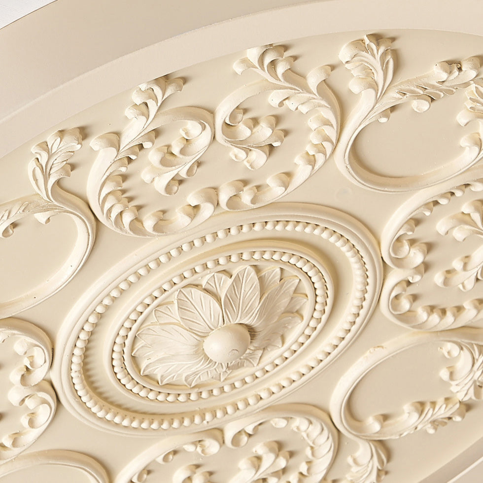 Carved resin flush ceiling light dimensions