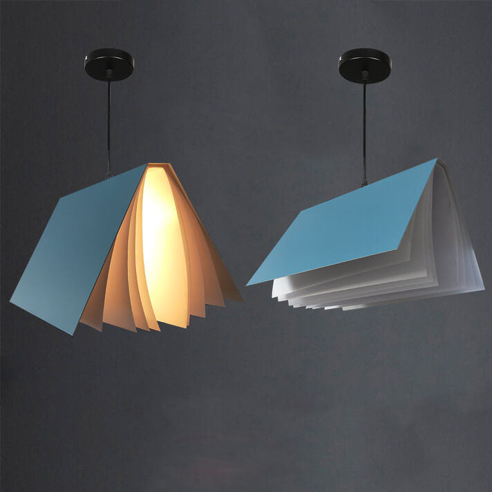Flying book pendant light lifestyle view