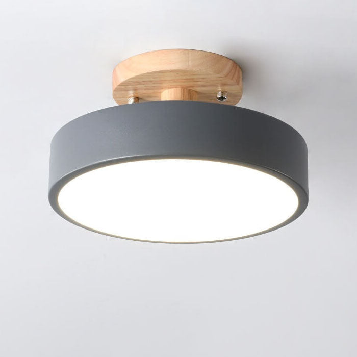 Medium Nordic log ceiling light in grey