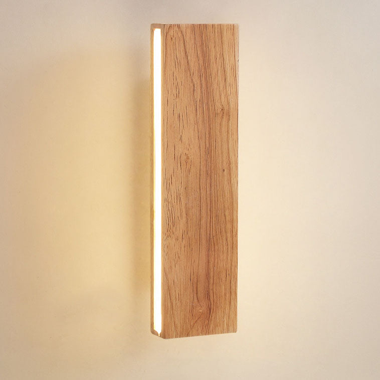 Wood wall light rotation detail