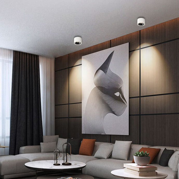 White and black LED spotlight, neutral white
