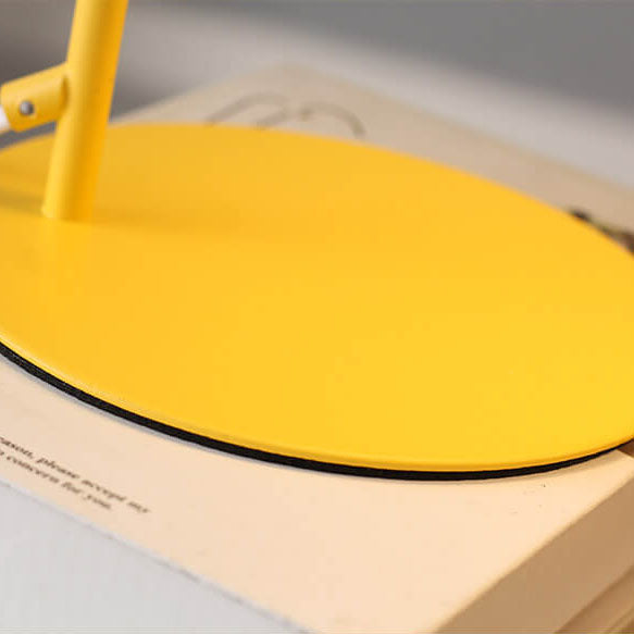 Bucket table lamp on a desk