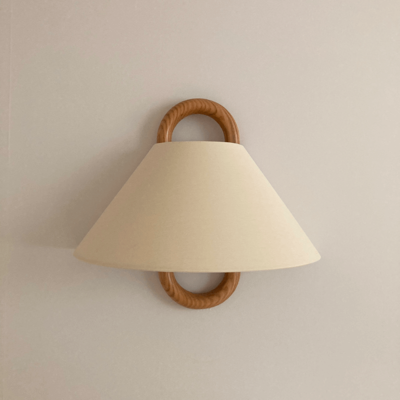 Apricot flat wall light, hard-wired