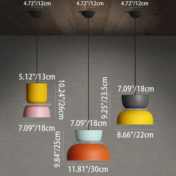 Macaron pendant light size guide