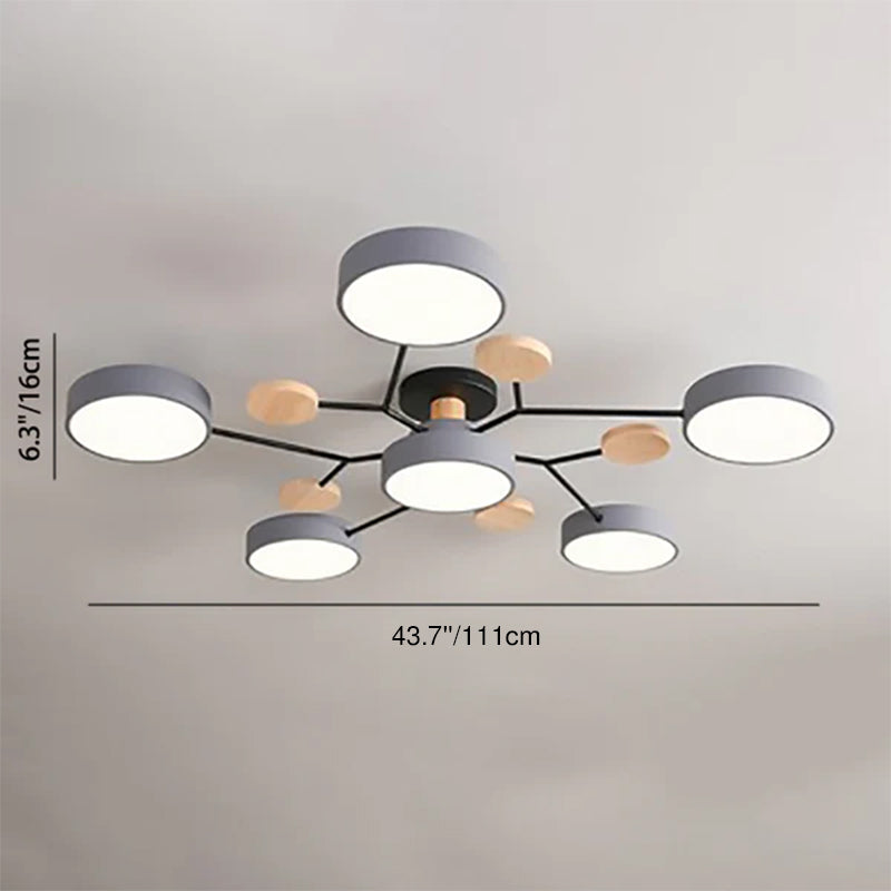 Molecule branch ceiling light size guide