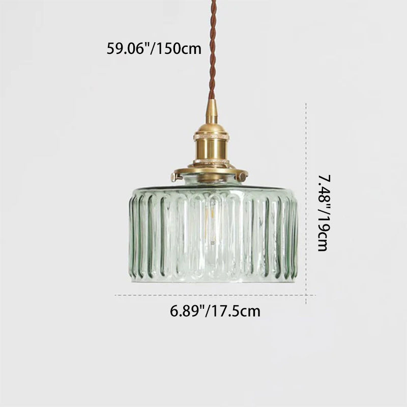 Glass jar pendant light size comparison