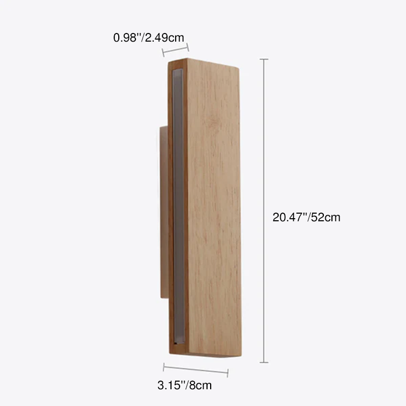 Wood wall light dimensions