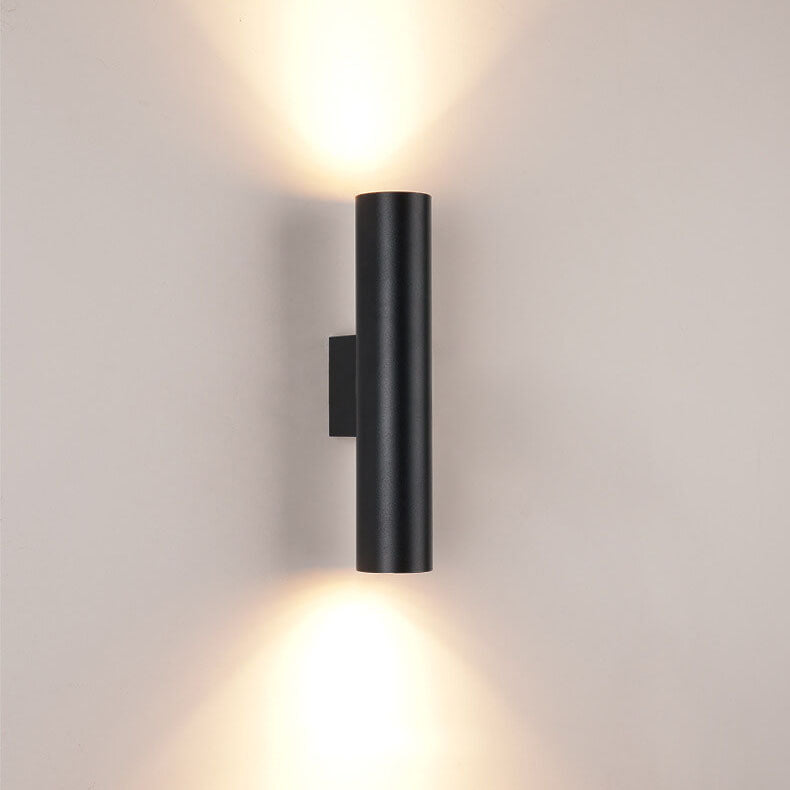 Cylinder wall light, styled interior