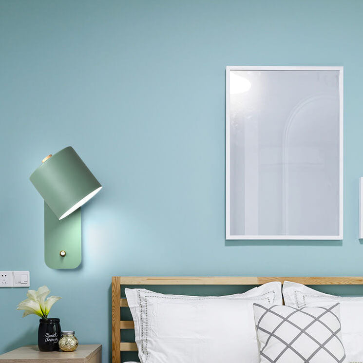 Cylinder wall light rotated upward