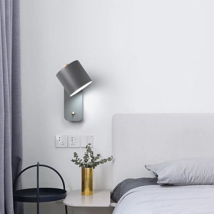 Cylinder wall light lit