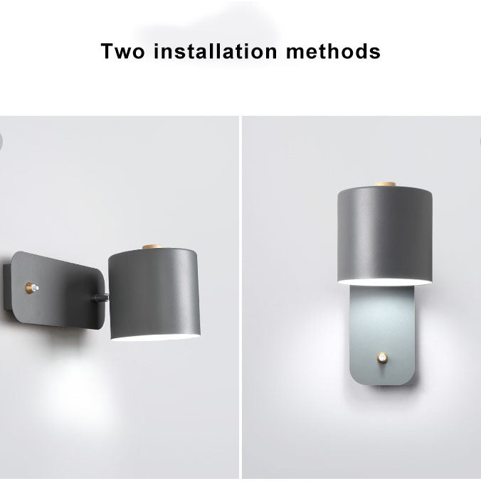 Cylinder wall light angle view