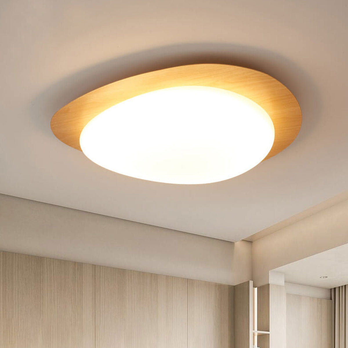 Pebble ceiling light side view