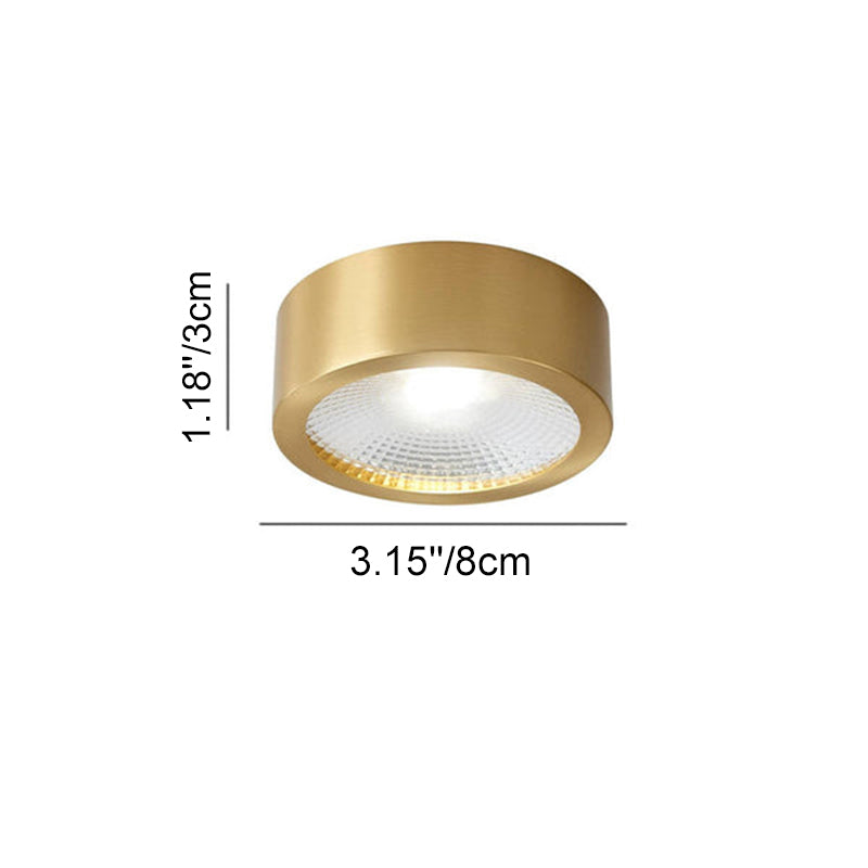 Copper flush light dimensions, small