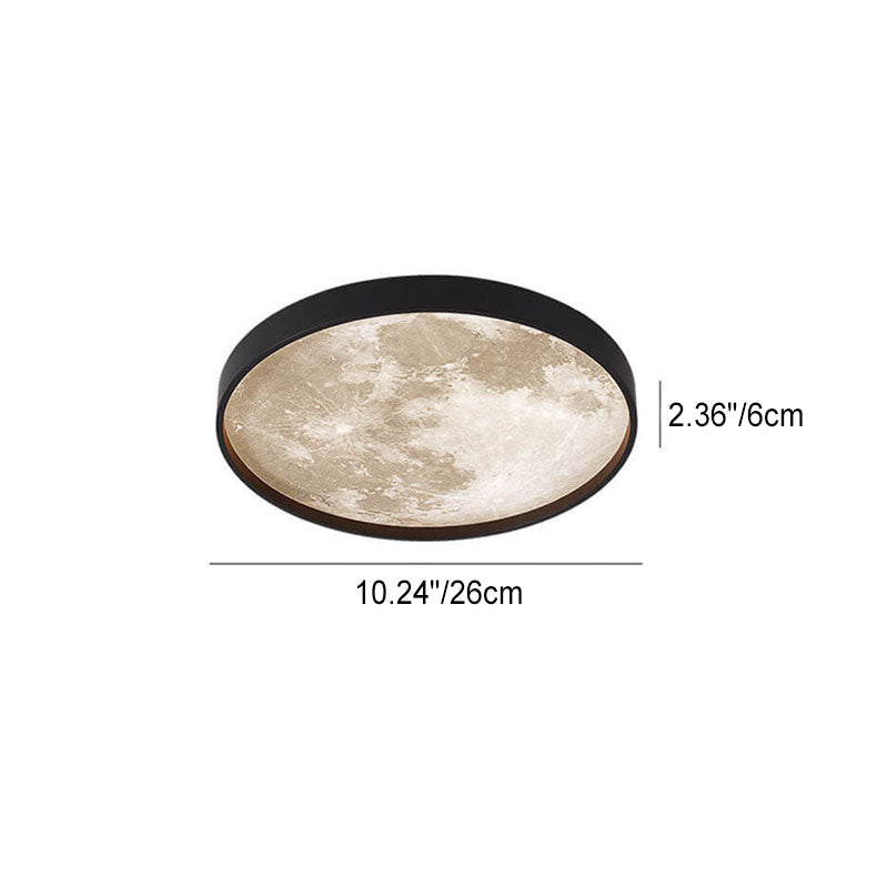 Moon ceiling light in a living room