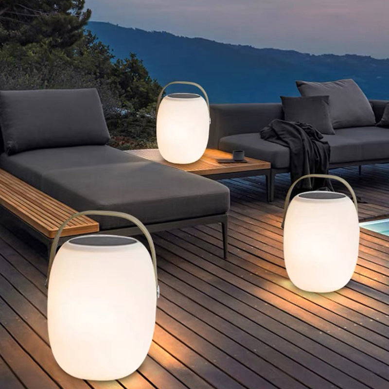 Solar basket LED outdoor lamp, large