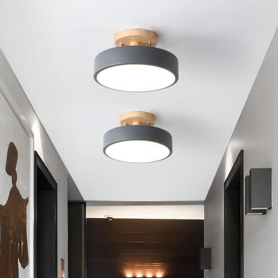 Nordic log ceiling light colour options
