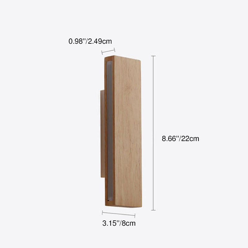 Wood wall light rotated