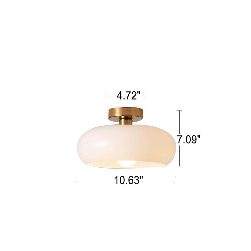 Round glass ceiling light lifestyle view