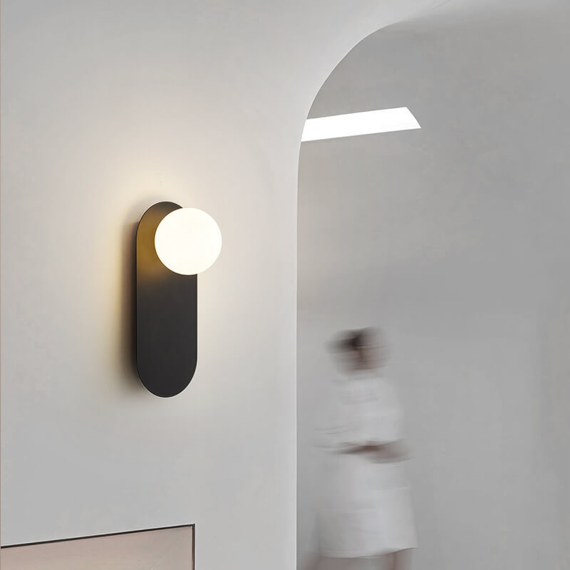 Glass ring wall light detail