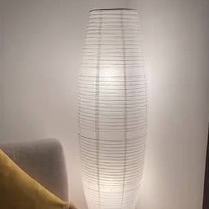 Rice paper floor lamp, alternate view