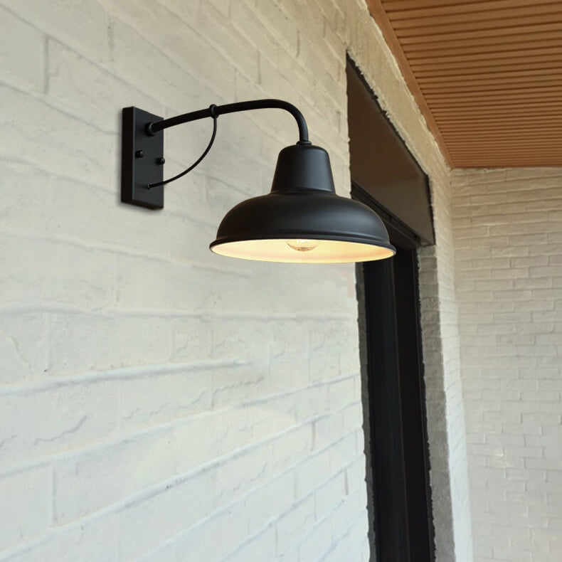 Black barn wall light