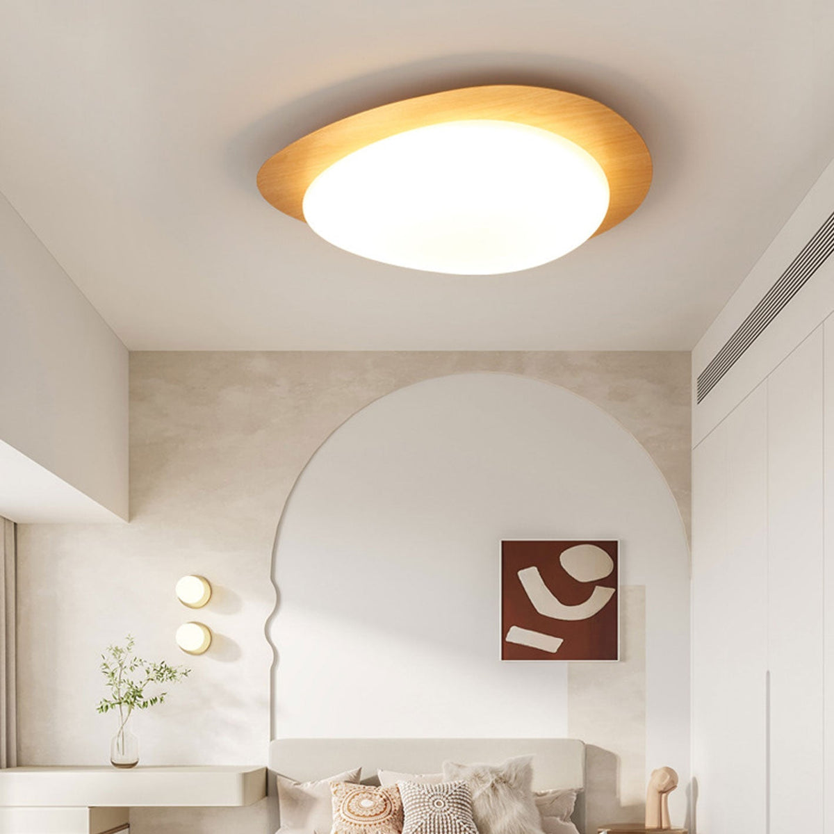Pebble ceiling light from below